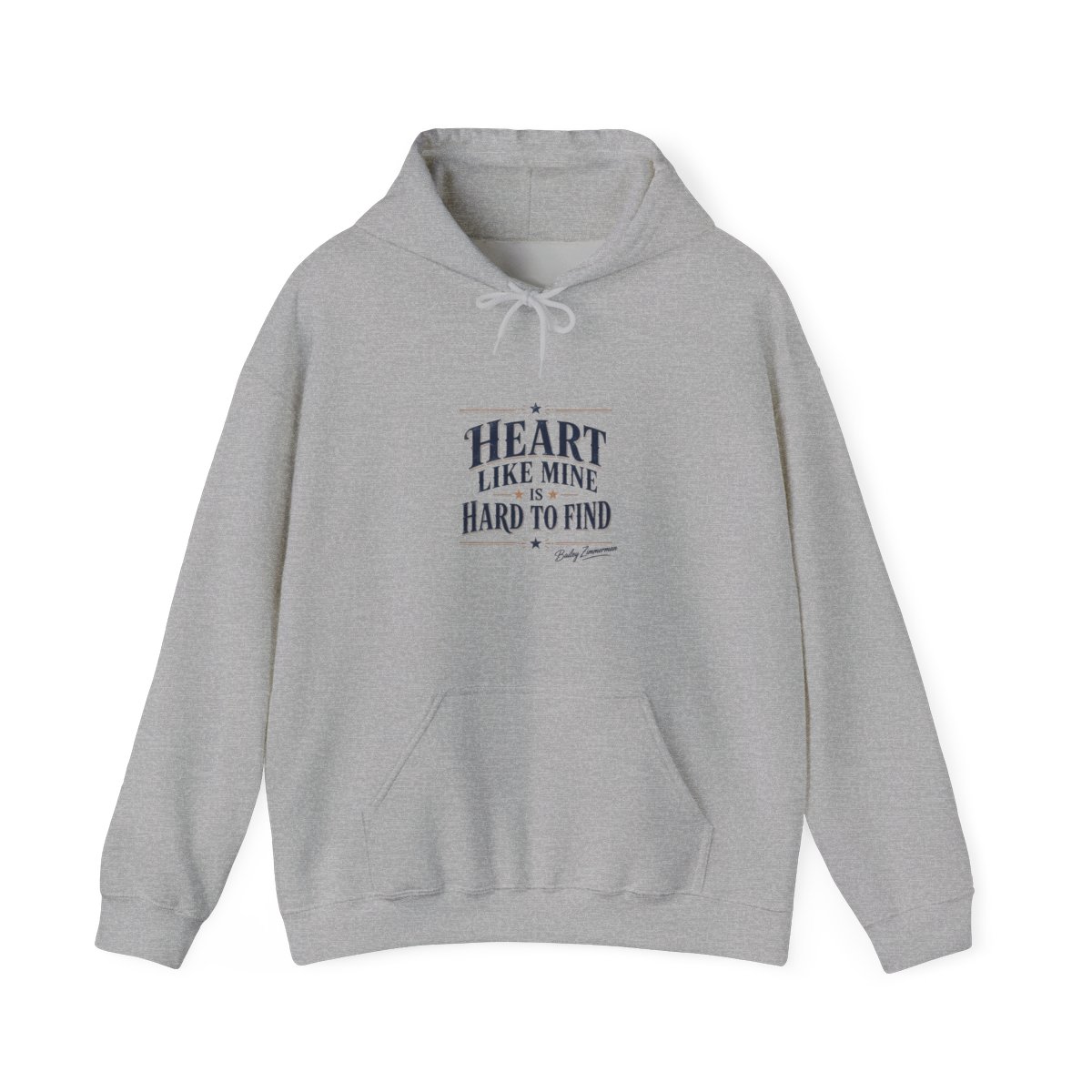 Bailey Zimmerman "Heart like mine is hard to find" Hoodie - alternate angle 2, merchandise