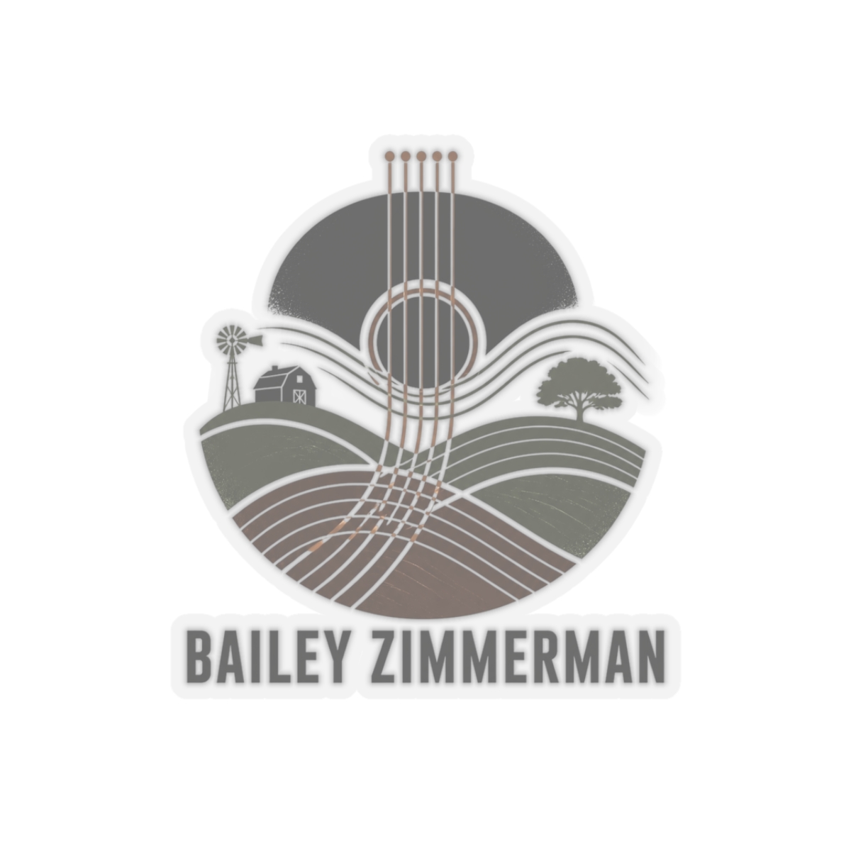 Bailey Zimmerman "country roots and modern edge" Sticker