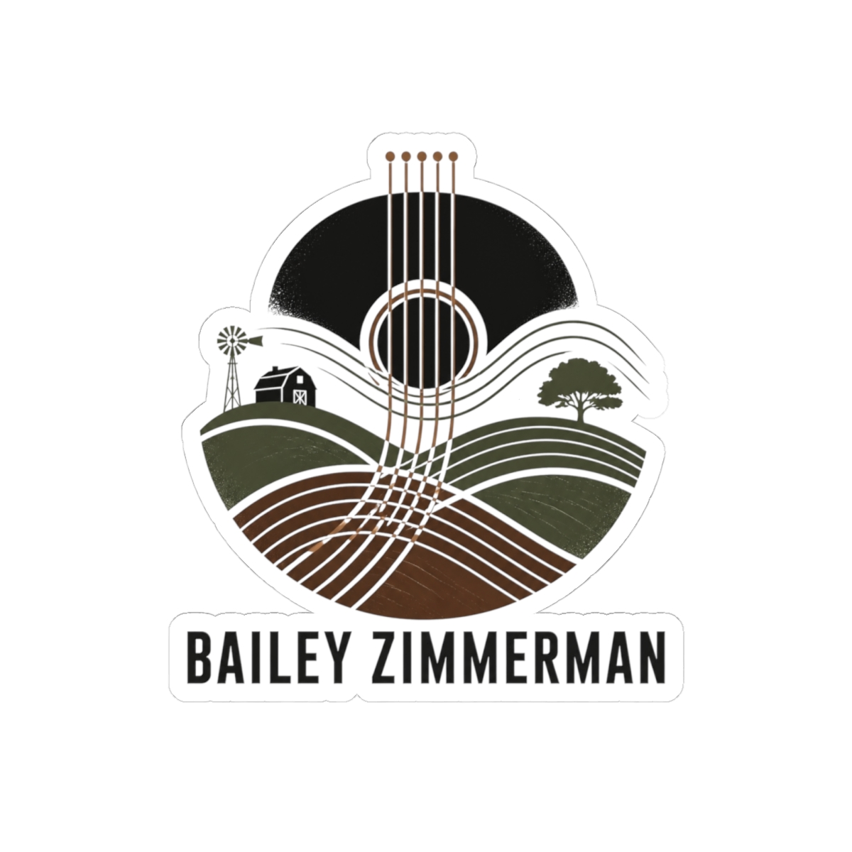 Bailey Zimmerman "country roots and modern edge" Sticker