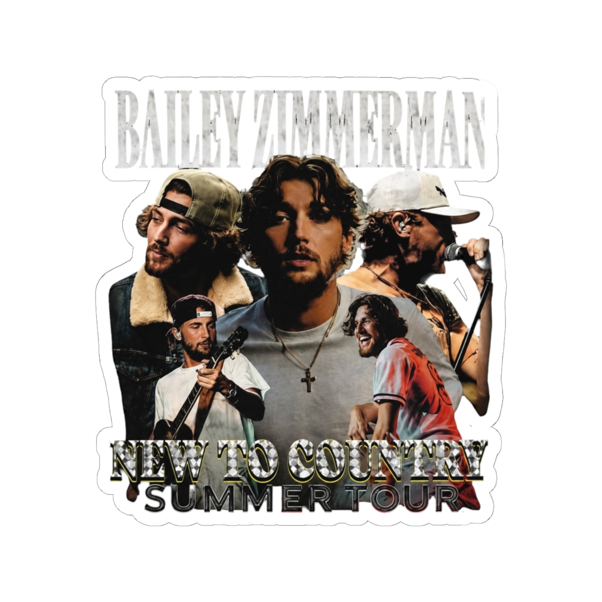 Bailey Zimmerman Country Music Star Sticker