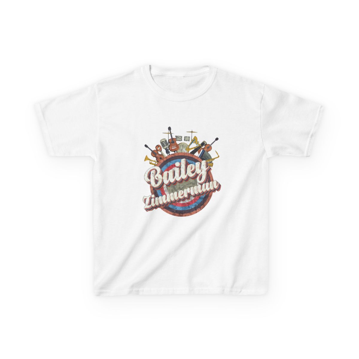 Music Tour Vintage Retro Style // Bailey Zimmerman Kids T-Shirt